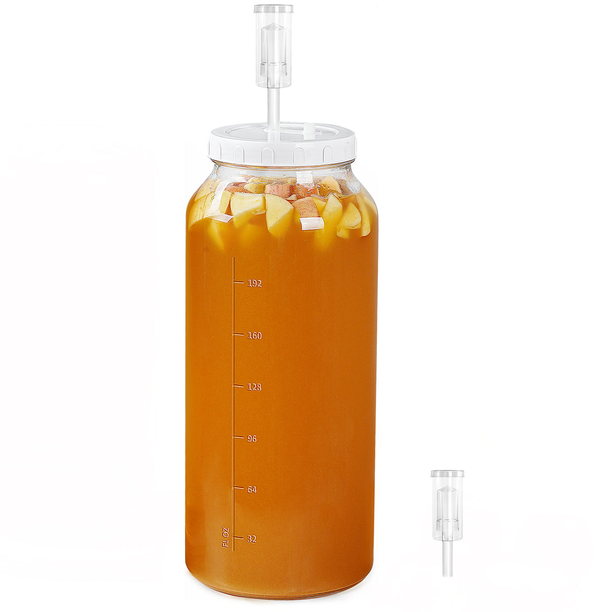 Qianfenie 1 Pc 2 Gallon Super Large Fermentation Jar with 2 Airlocks & Airtight Lid