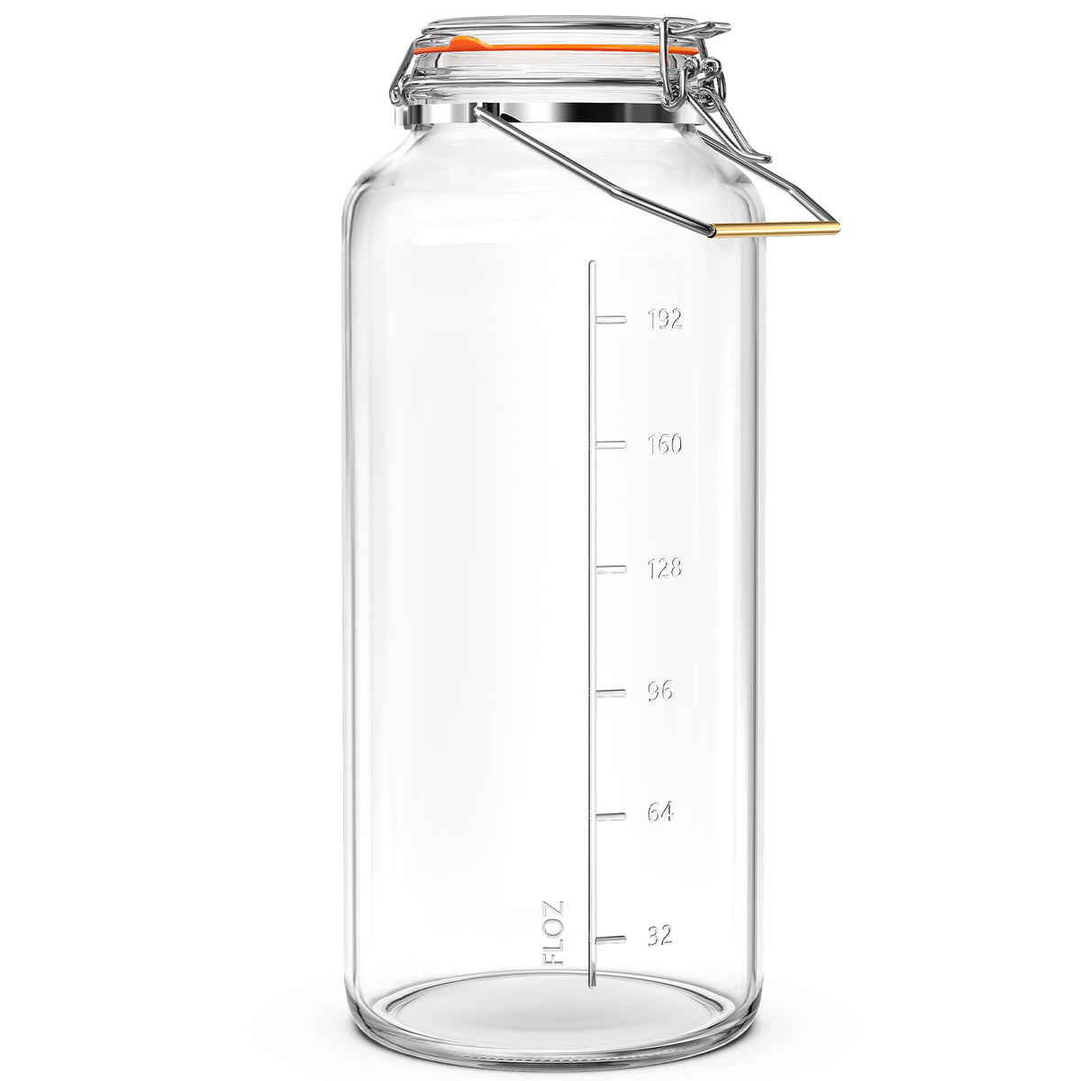 Qianfenie 2 Gallon Glass Jars with Airtight Lid, Wide Mouth with Handle