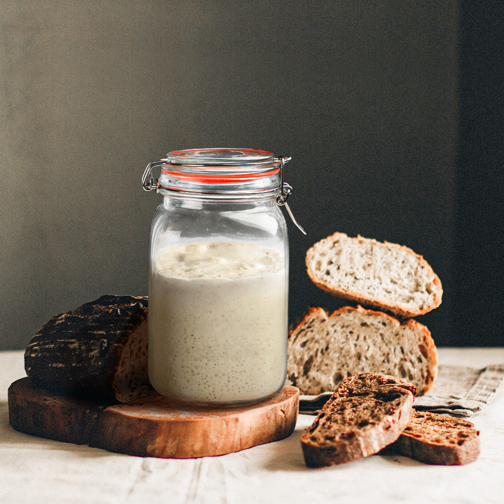 4 Pcs 50 oz Glass Jars with Airtight Lids&Chalkboard Labels